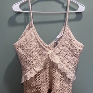 ZARA 100% Cotton Crochet Shirt